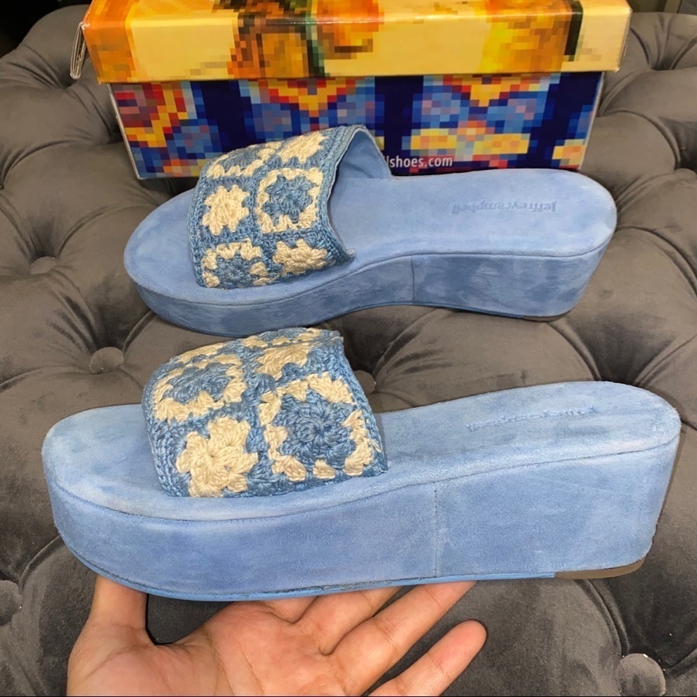 New Jeffrey Campbell Mix-Up Platform Slide Sandal - Picture 6 of 8